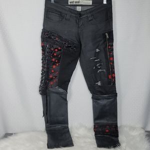 Wet Seal Premium denim upcycled with Tripp details